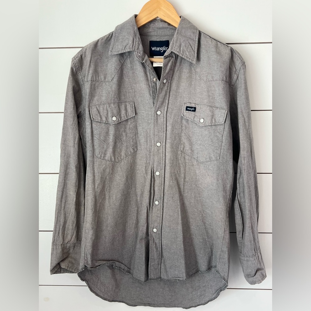 Wrangler Heather Gray Western Pearl‎ Snap Shirt